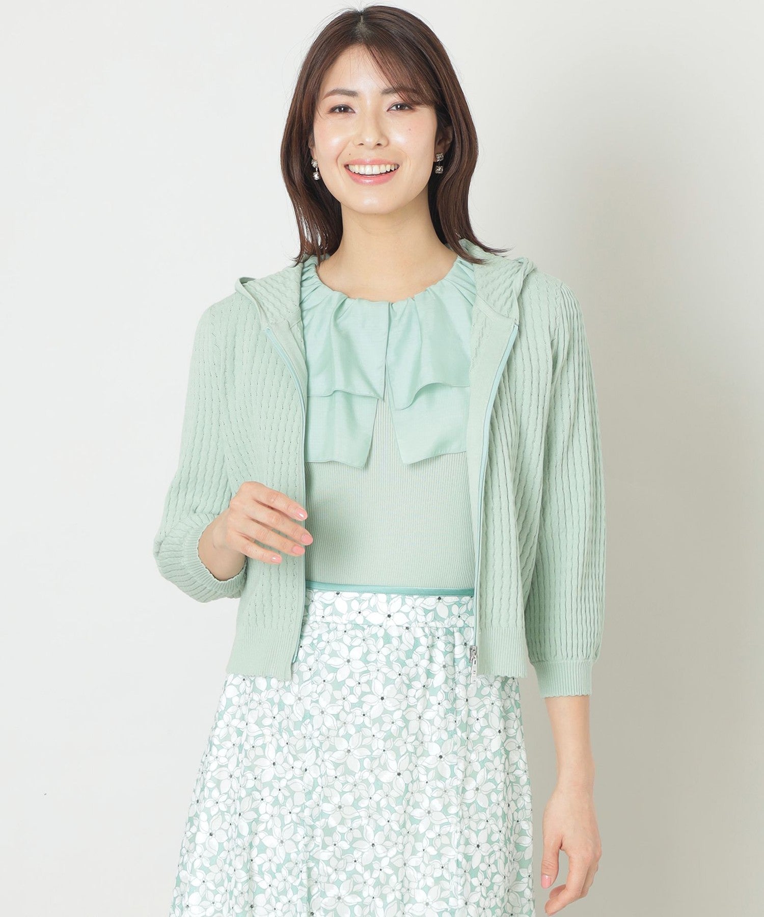 ウェーブニット ジップパーカー(ブルゾン)｜TO BE CHIC(トゥー ビー