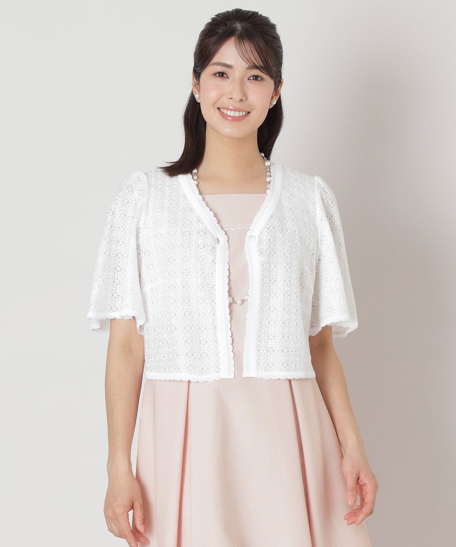 フラワー刺しゅうコンビ ボレロ(トップス)｜TO BE CHIC(トゥー