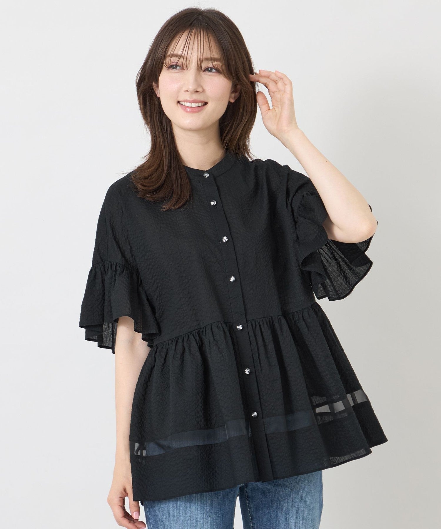 ウェーブローン ヘムシアーチュニック(トップス)｜TO BE CHIC(トゥー