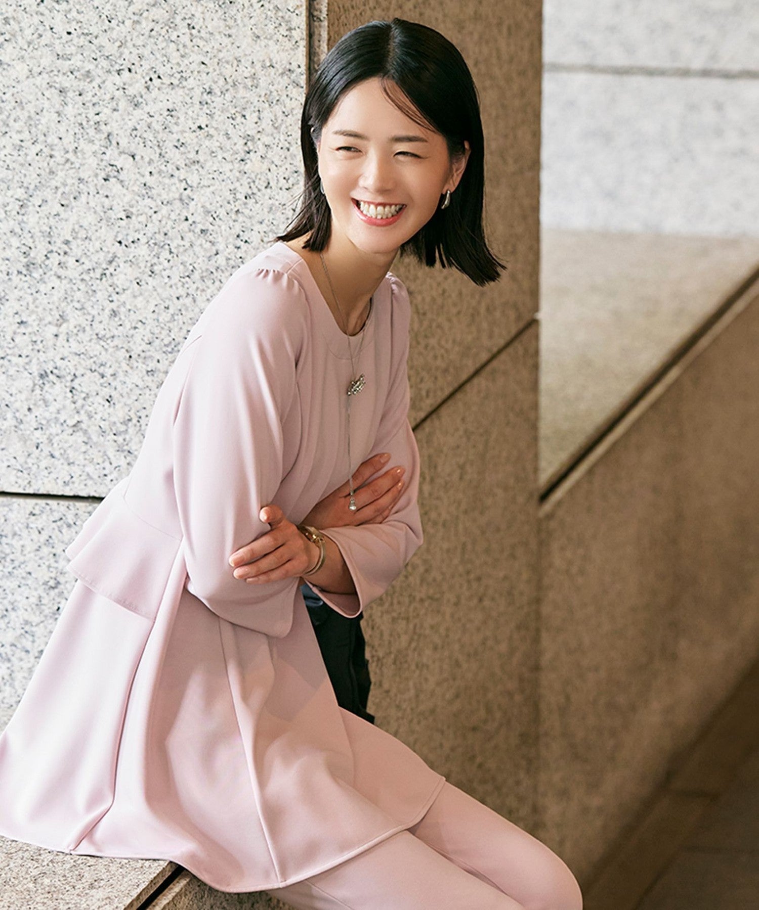 マットストレッチダンボール チュニック(トップス)｜TO BE CHIC(トゥー