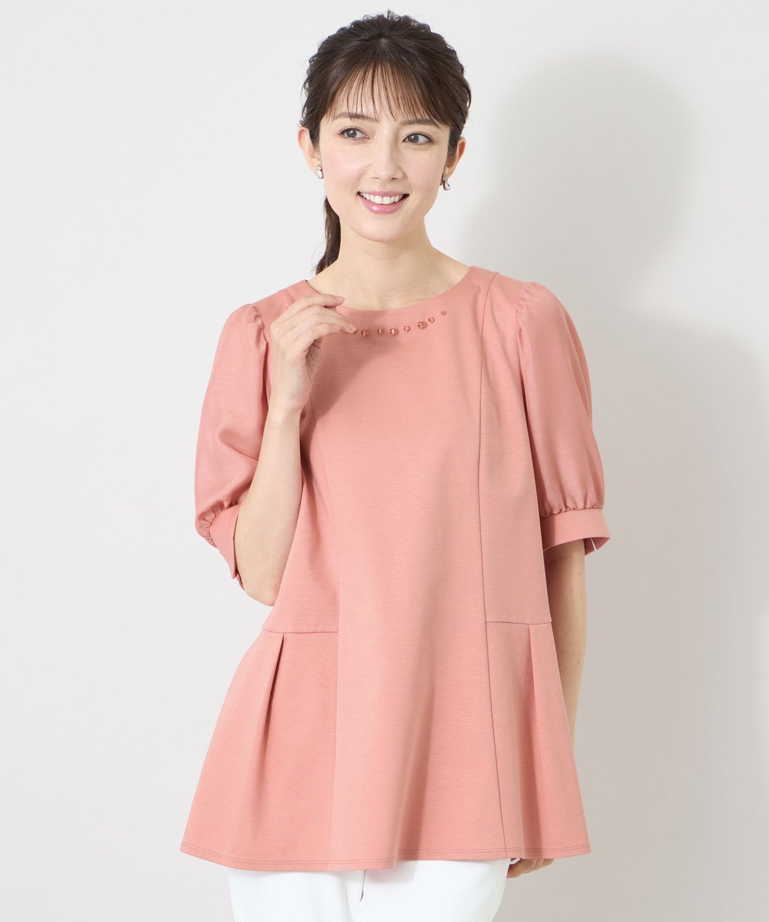 フロントビジュー カットソーチュニック(トップス)｜TO BE CHIC(トゥー