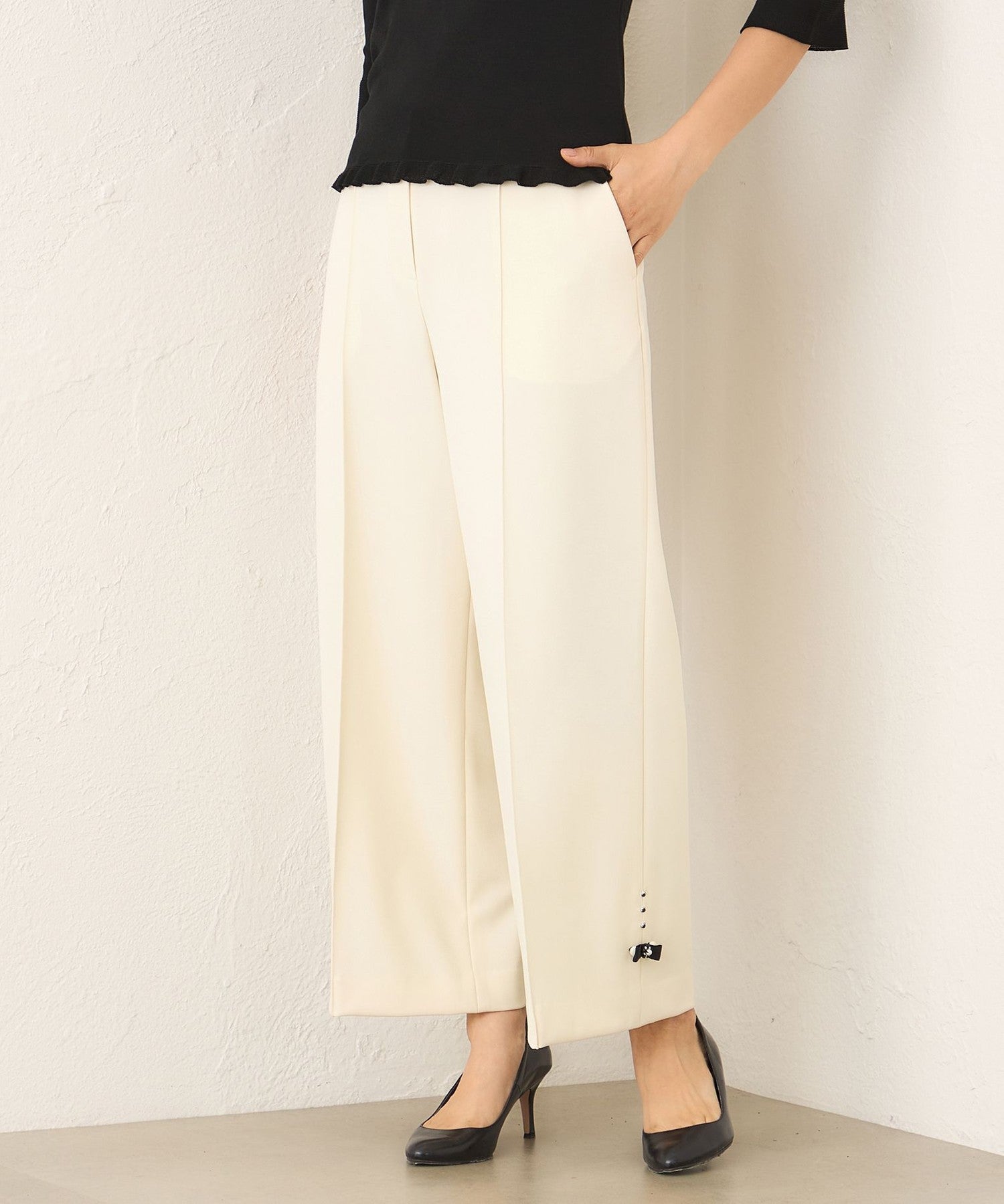 【超希少】MiuMiu レディース　パンツスーツ　シルク　ウール　シングル　3L 超希少】MiuMiu レディース パンツスーツ シルク ウール