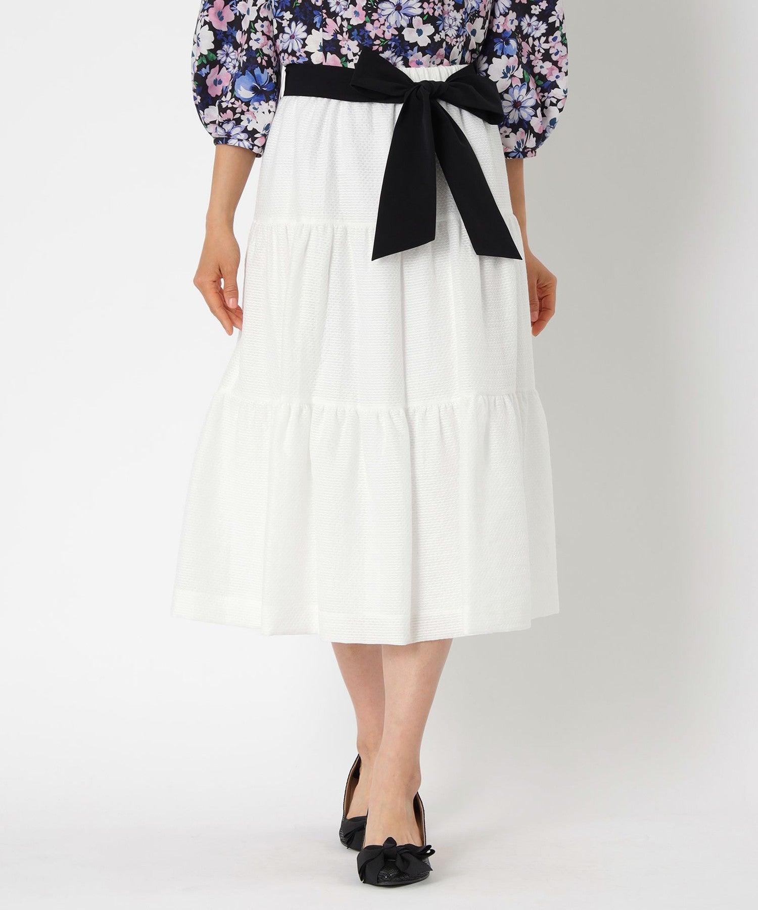 バーズアイジャカード スカート(スカート)｜TO BE CHIC(トゥービー  