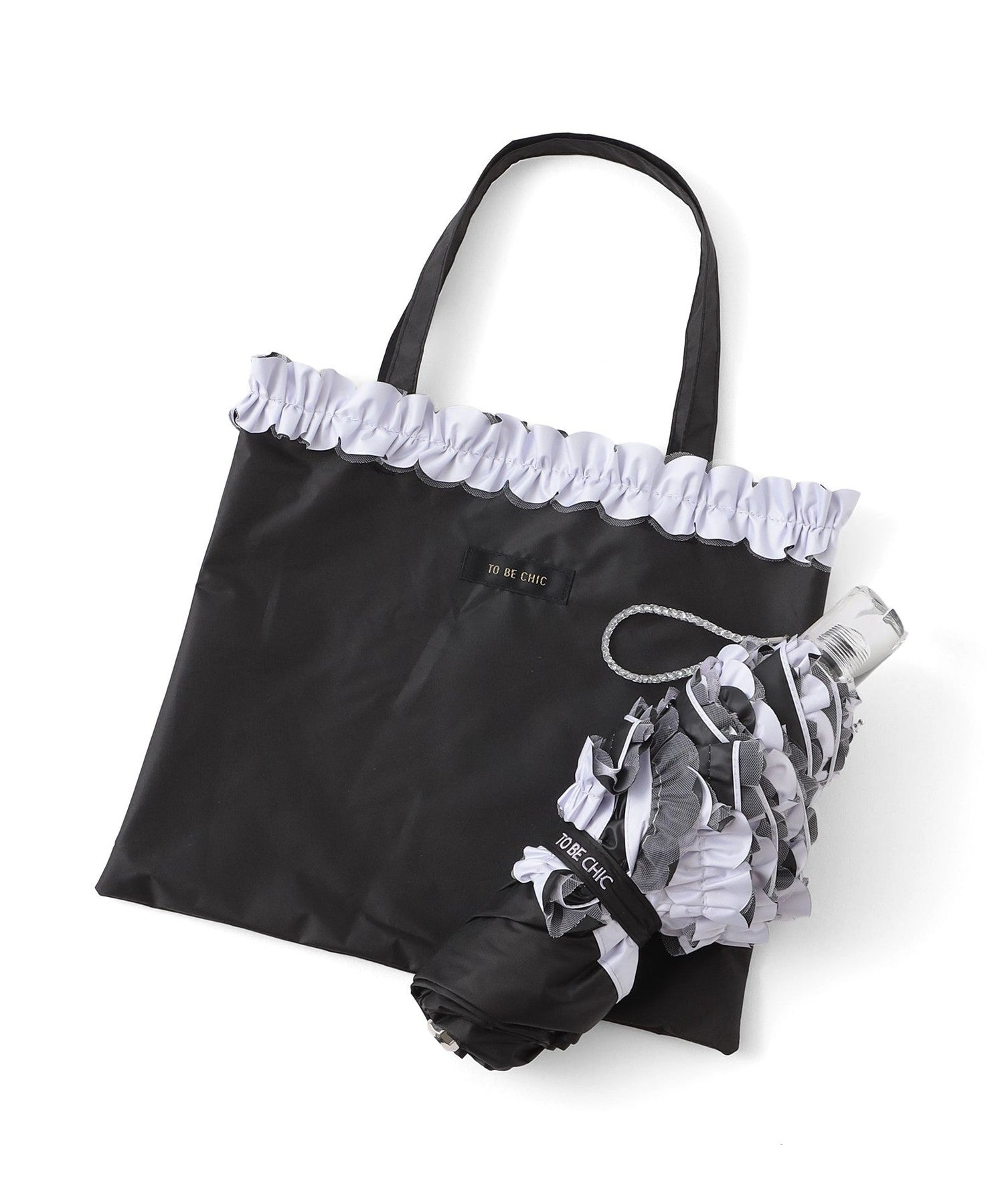 バイカラーフリルアンブレラ(傘)｜TO BE CHIC(トゥー ビー シック)の