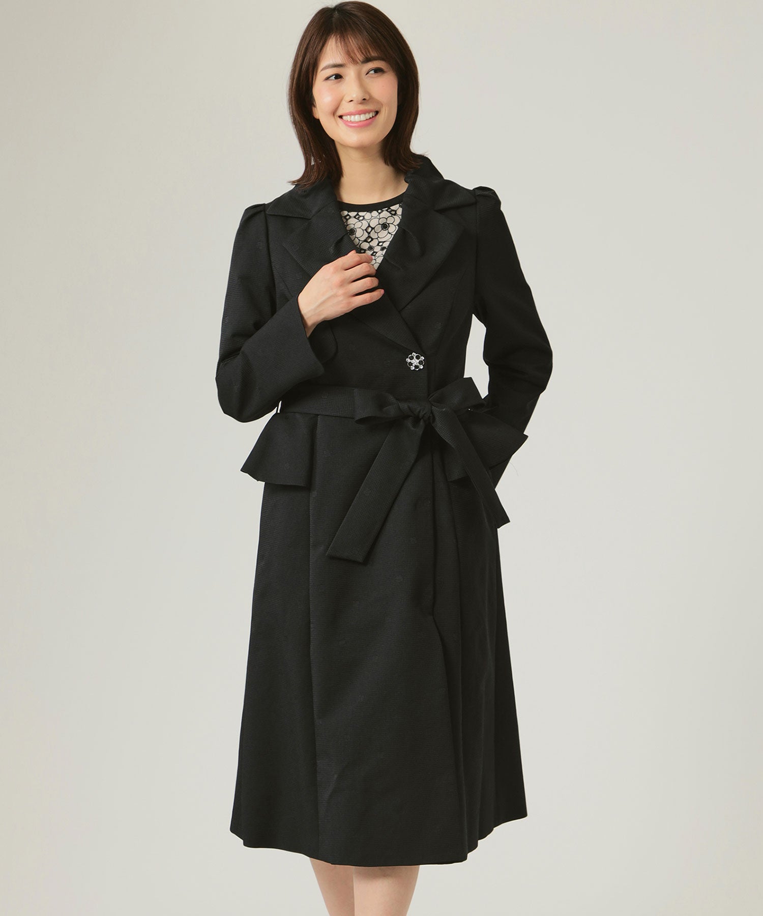 L】ジャカードタフタ コート(コート)｜TO BE CHIC(トゥー ビー シック