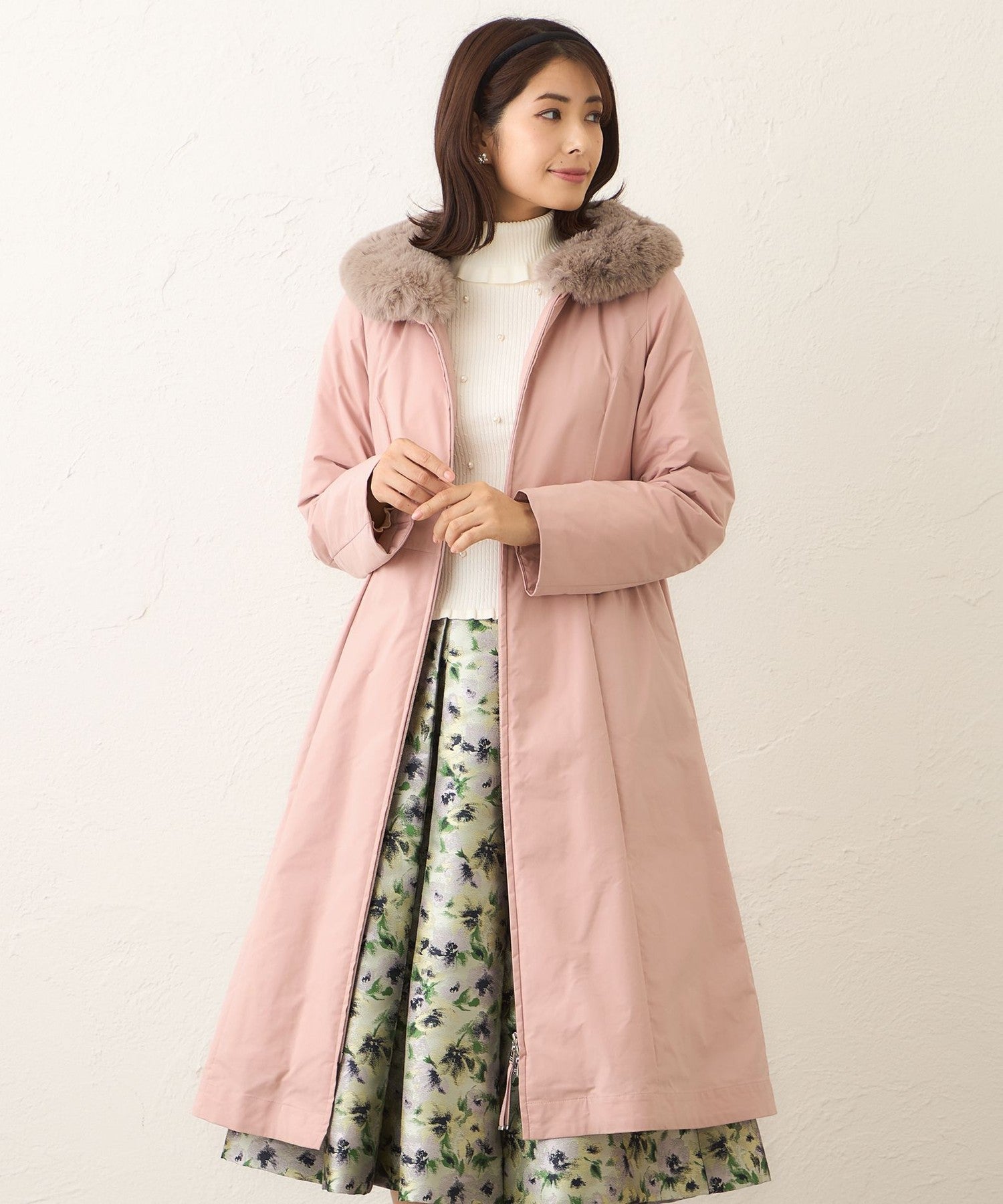 L】メモリータフタ ロングダウンコート(コート)｜TO BE CHIC(トゥー