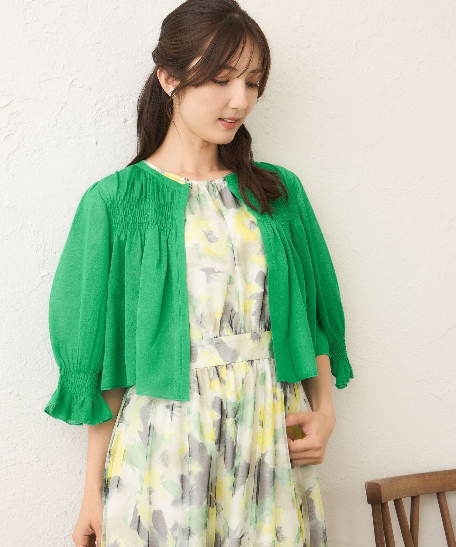 L】シャーリングショート ボレロ(トップス)｜TO BE CHIC(トゥー ビー