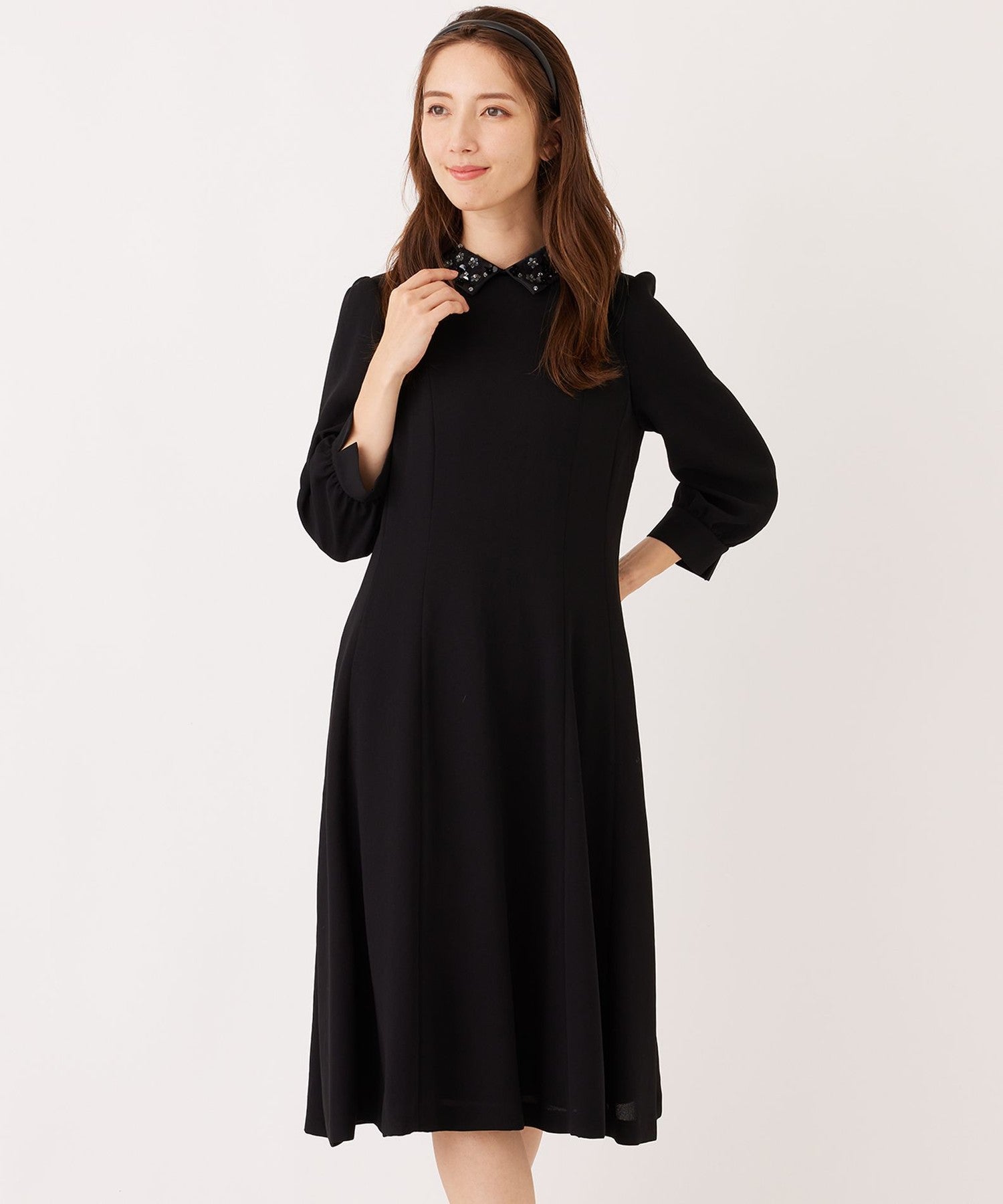 L】【BLACK OF BLACKS】 ジョーゼットドレス(ワンピース)｜TO BE CHIC