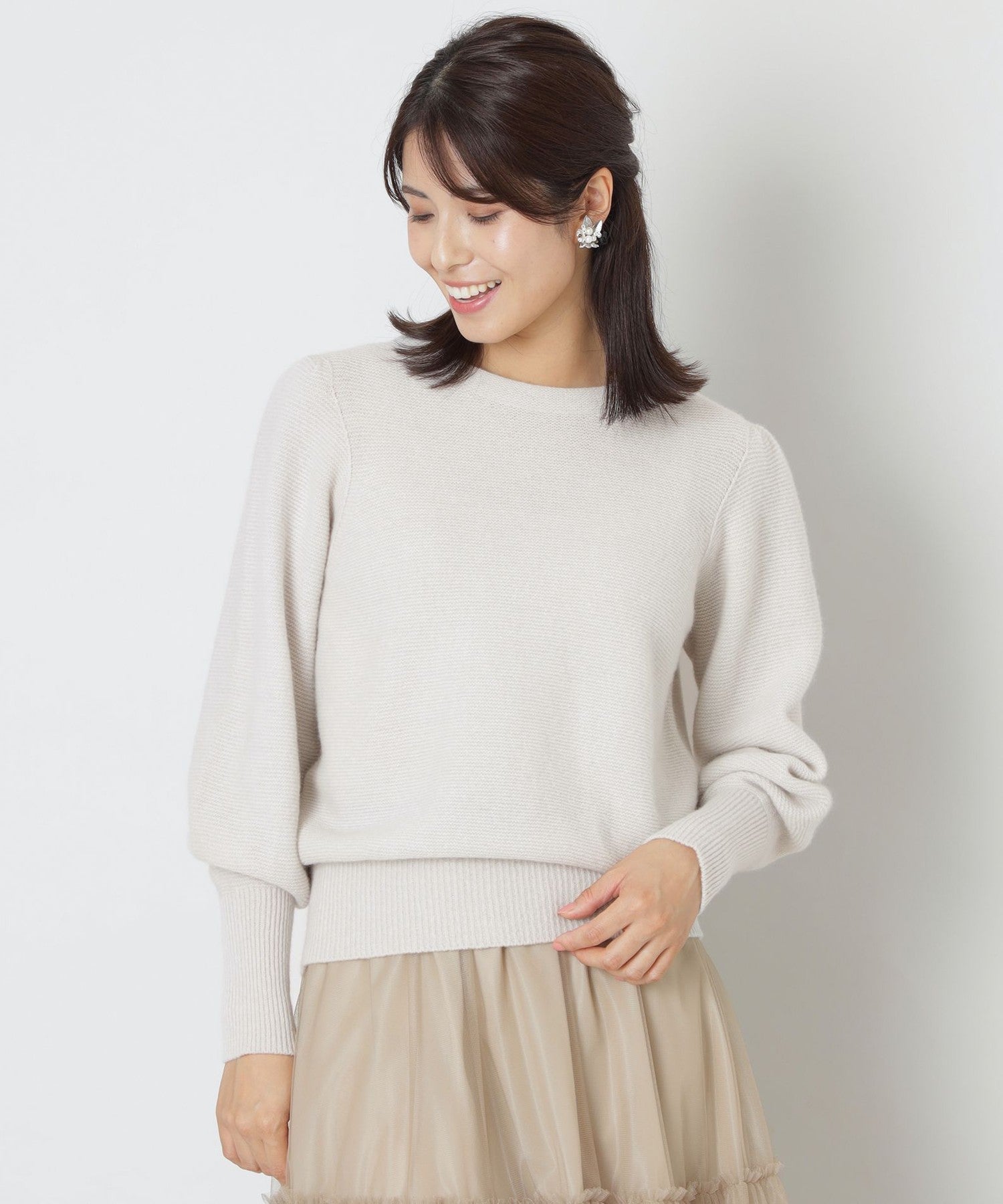 L】クーマラムミドルゲージ プルオーバーニット(トップス)｜TO BE CHIC