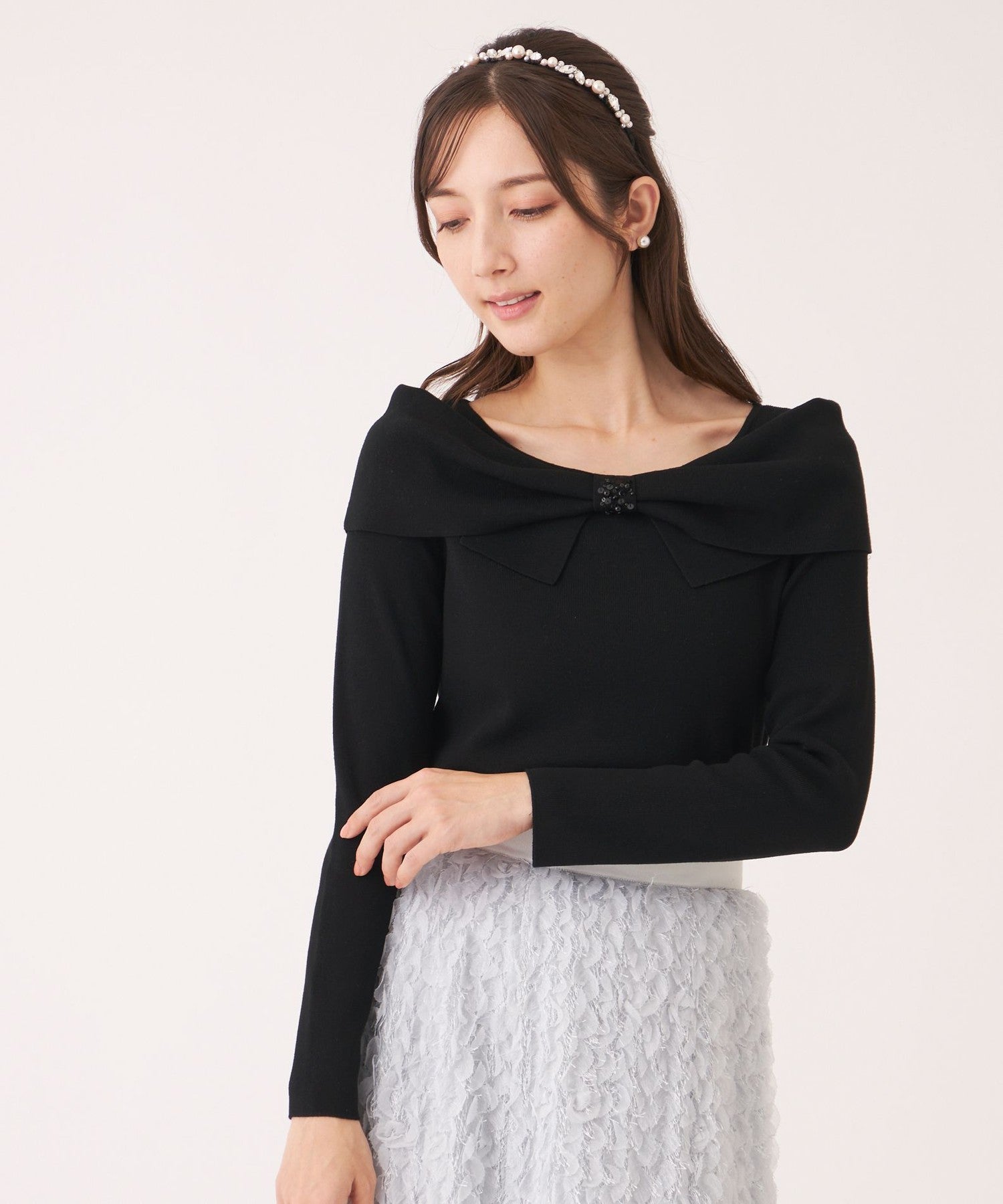 ★葵さま専用です★　TO BE CHIC　タートルニット　ベージュ　新品タグ付 L】リボンオフタートル ニット(トップス)｜TO BE CHIC(トゥー ビー