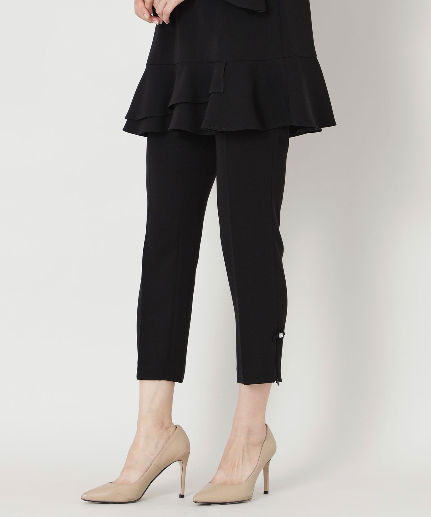 L】トリアセダブルクロス ストレッチパンツ(パンツ)｜TO BE CHIC