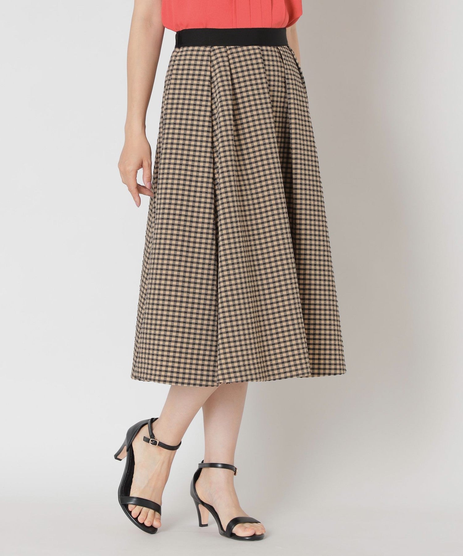 L】ギンガムチェック スカート(スカート)｜TO BE CHIC(トゥー ビー