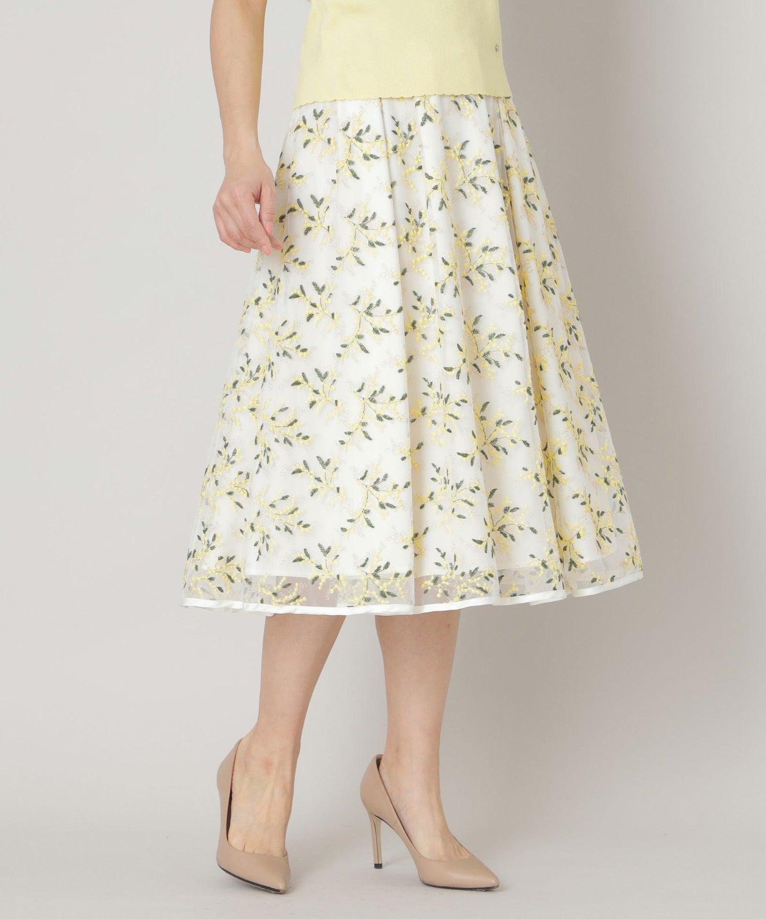 L】ミモザチュール タックスカート(スカート)｜TO BE CHIC