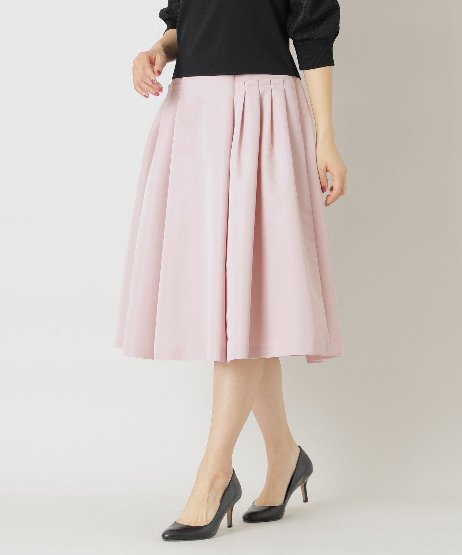 [新品] TO BE CHIC レディーススカート フレアートゥービーシック チュールレイヤーフラワープリント スカート(スカート)｜TO BE