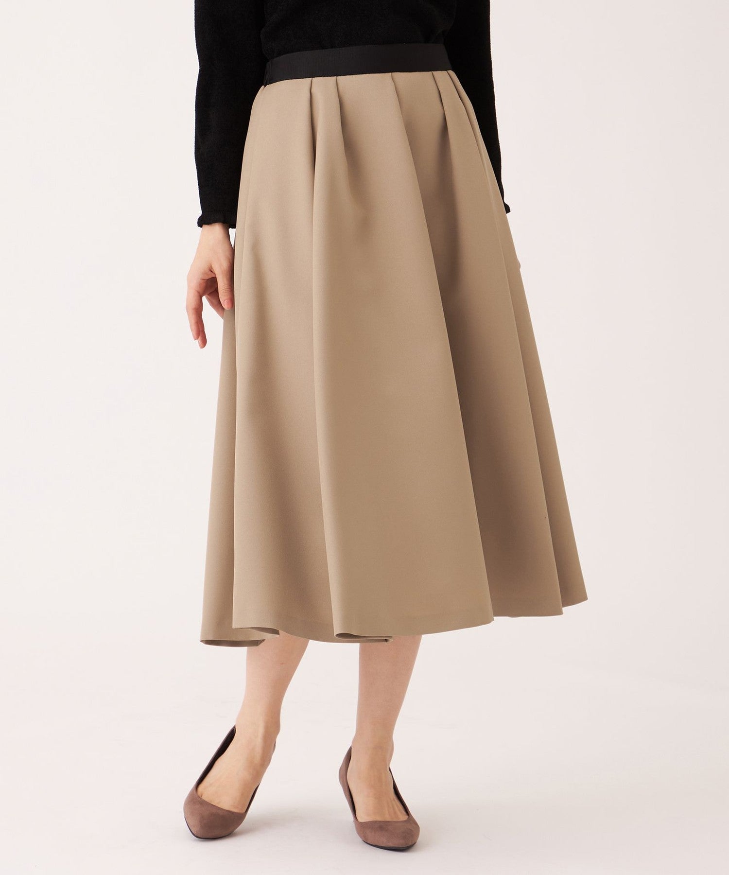 L】ランダムタック ツイルスカート(スカート)｜TO BE CHIC(トゥー ビー