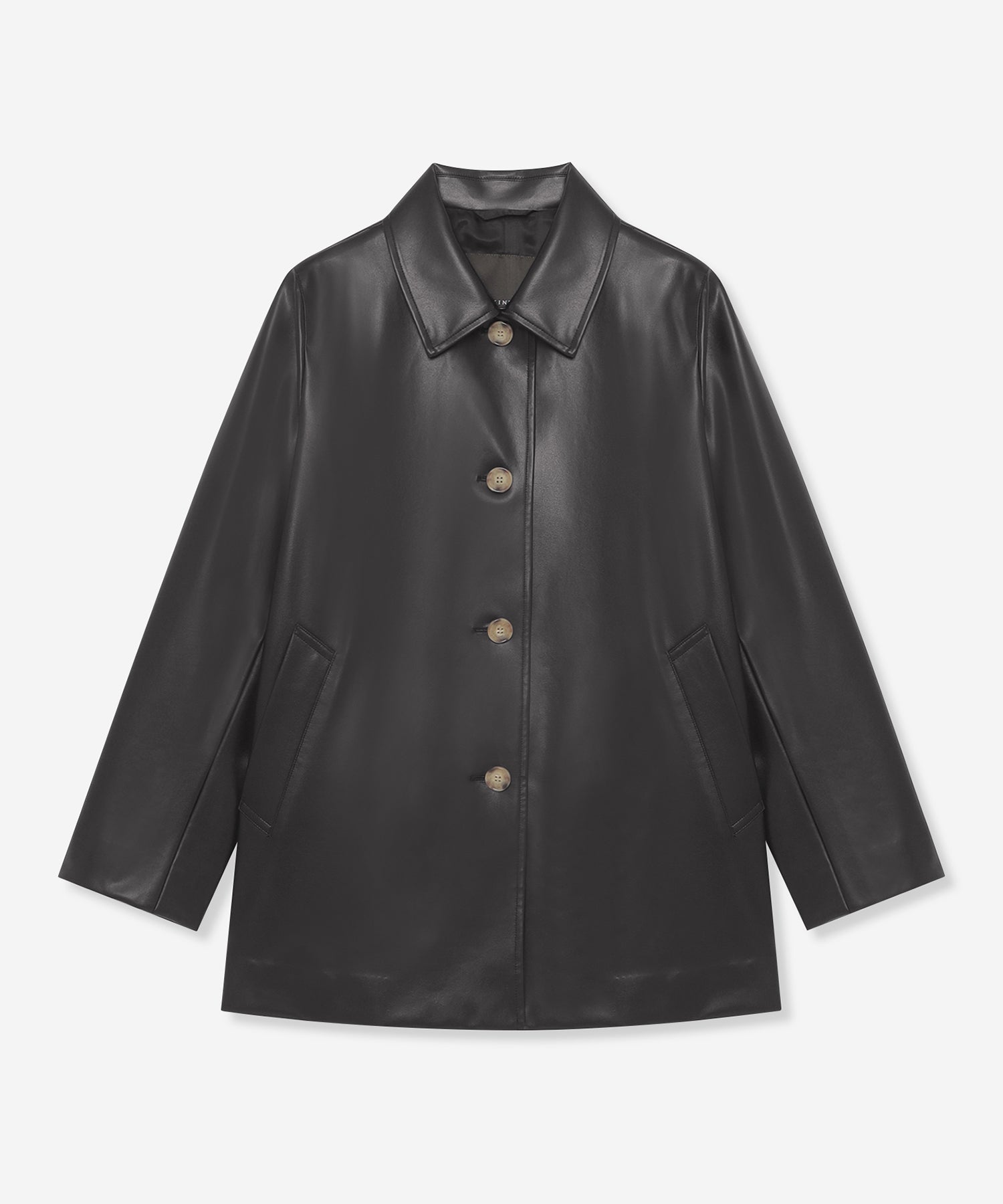 BANTON/バントン】フェイクレザーステンカラーコート(コート