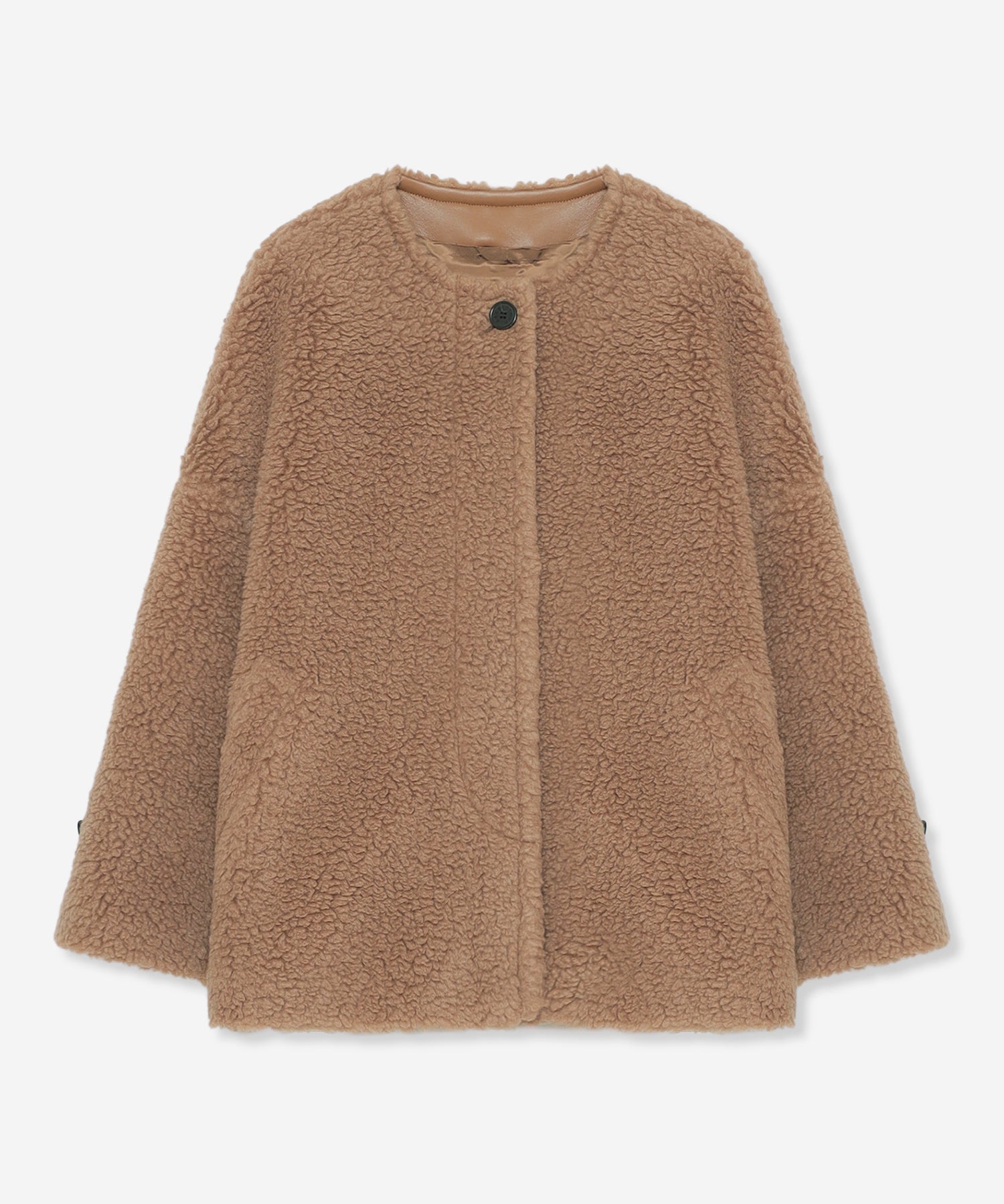 婦人画報11月号掲載】【ROSLEY/ロズリー】ウールブレンドボアコート