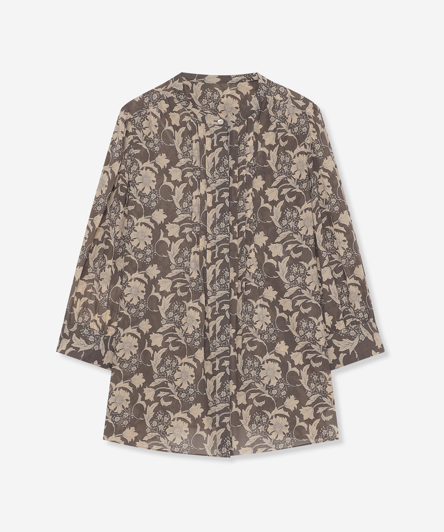 BIBURY FLOWER】シルエットバイブリーボイルブラウス(トップス