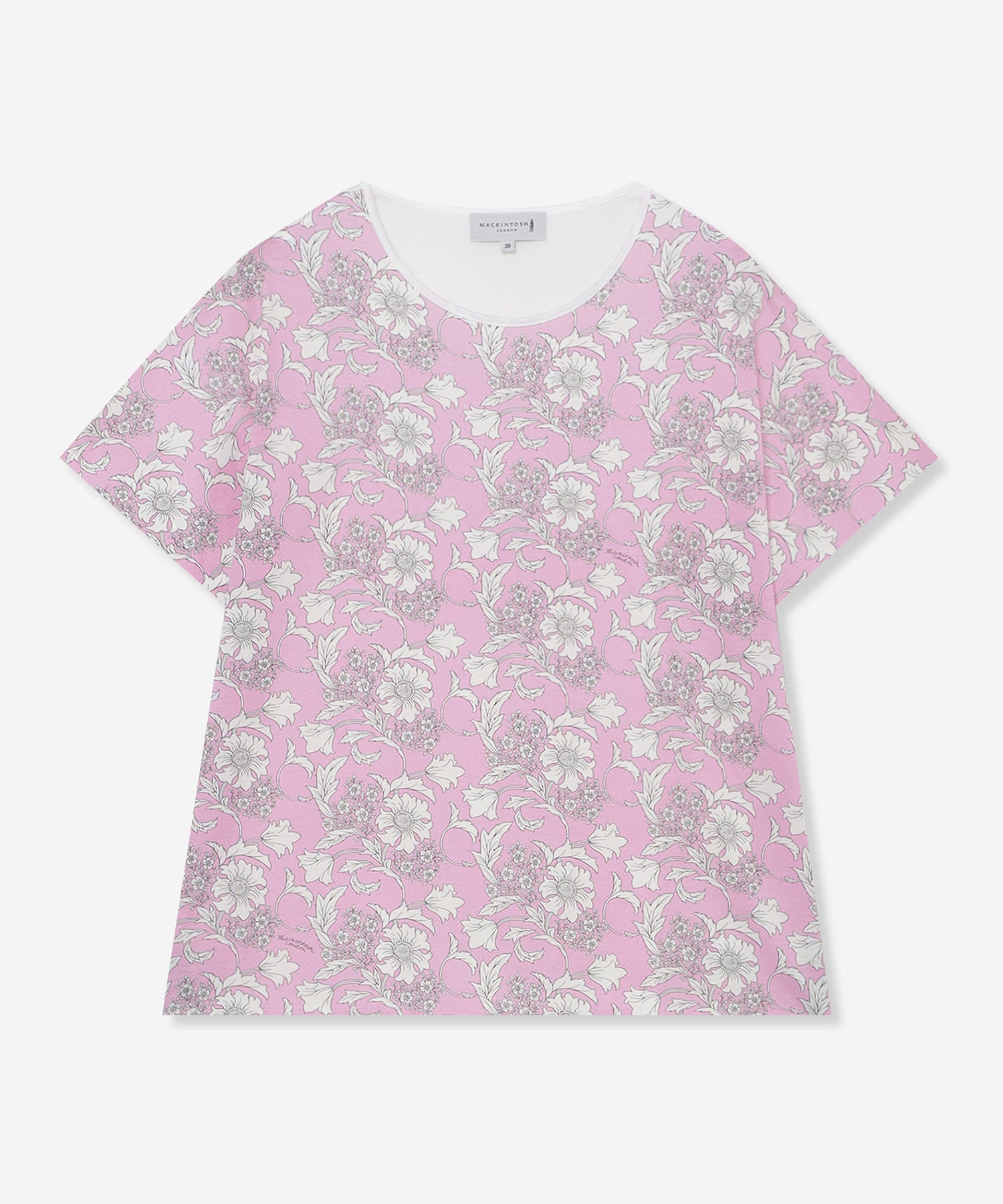 【婦人画報掲載】【BIBURY FLOWER】カラーバイブリーフラワープリントTシャツ