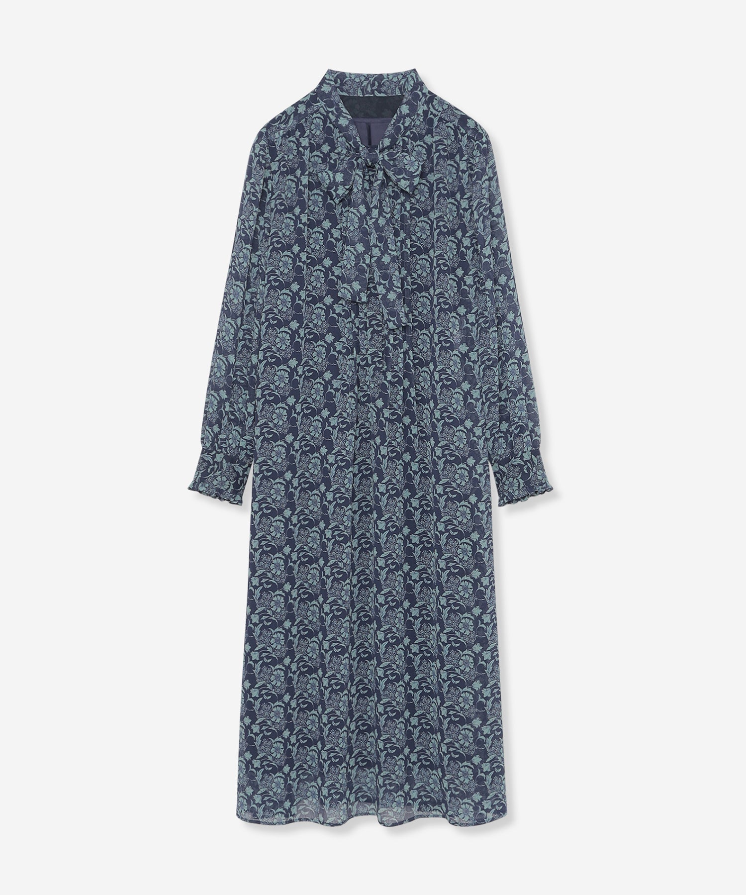 L】【BIBURY FLOWER】バイカラーバイブリークレープワンピース