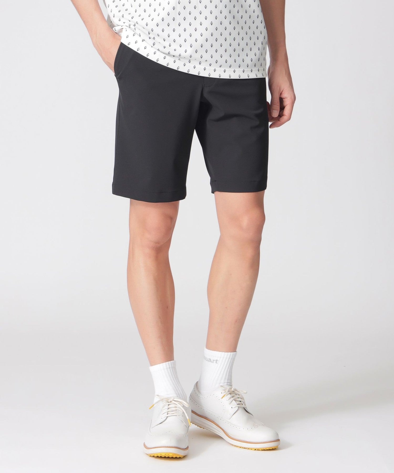 GOLF Men'sはっ水/UVカット/防透け】ストレッチスムースゴルフショート