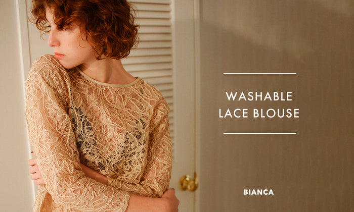 【WASHABLE LACE BLOUSE】BIANCAの人気アイテム「洗えるレースブラウス」