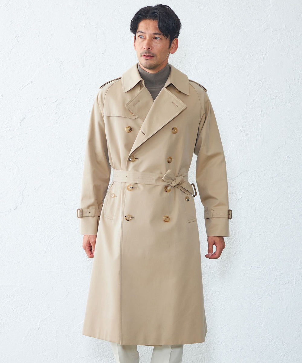 【美品】SANYO 100年コート トレンチコート S 100年コート＞スタンダードモデル ダブルトレンチコート(コート