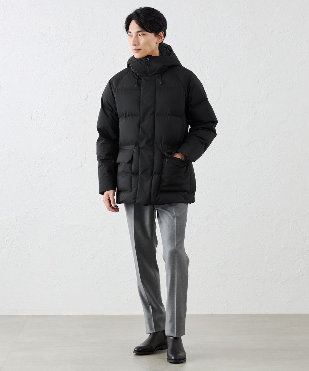 MANI アルマーニミディアムダウンコート セール】 ロング丈シームレスダウンコート （ダウンジャケット