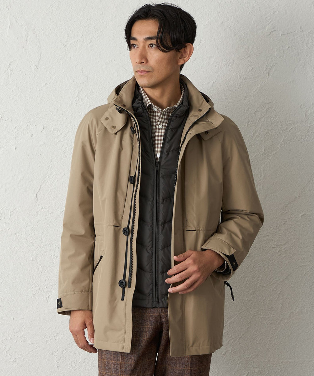 はっ水】【ウォッシャブル】3レイヤーポリエステルハイカーコート