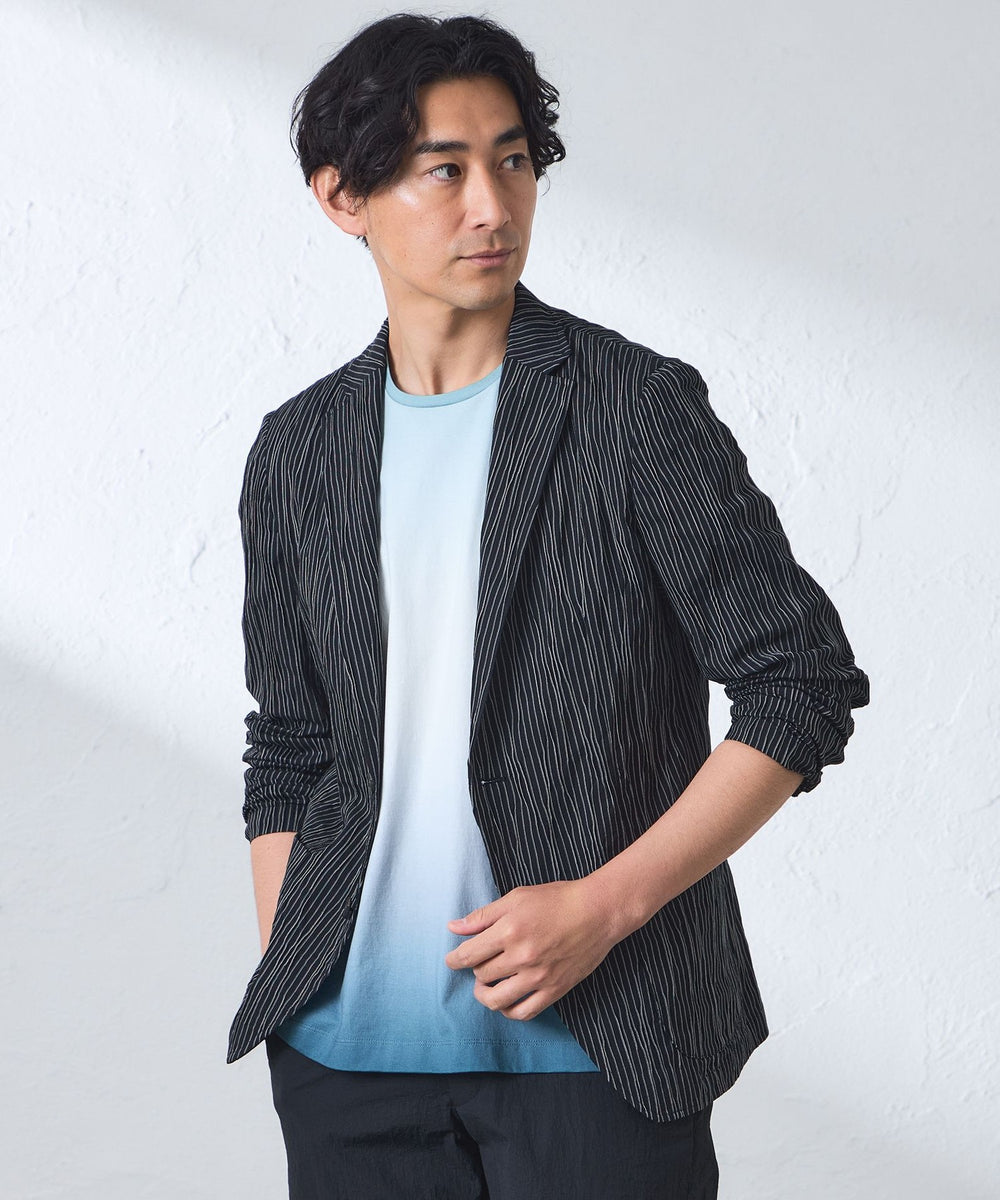 極美品　マックレガー　テーラードジャケット　麻100％　ストライプ　ベスト　LL 極美品 マックレガー テーラードジャケット 麻100％ ストライプ