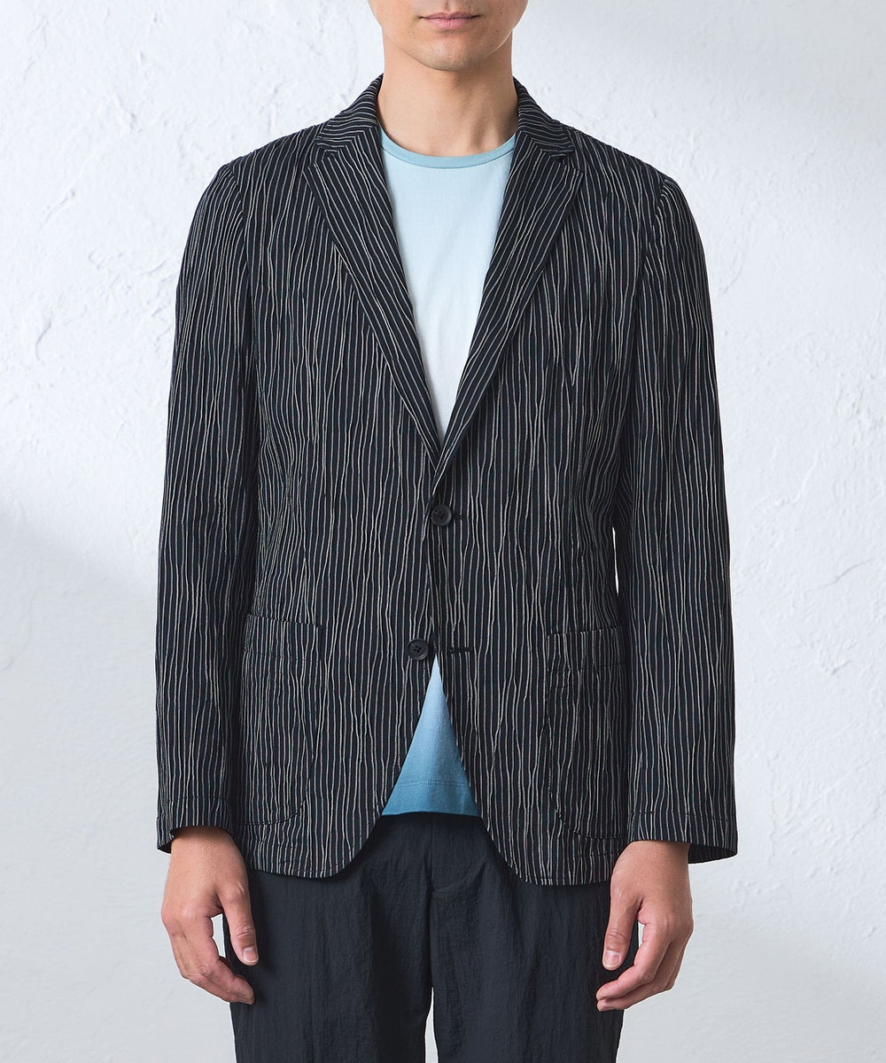ミックスコットンタックドビーストライプジャケット(ジャケット