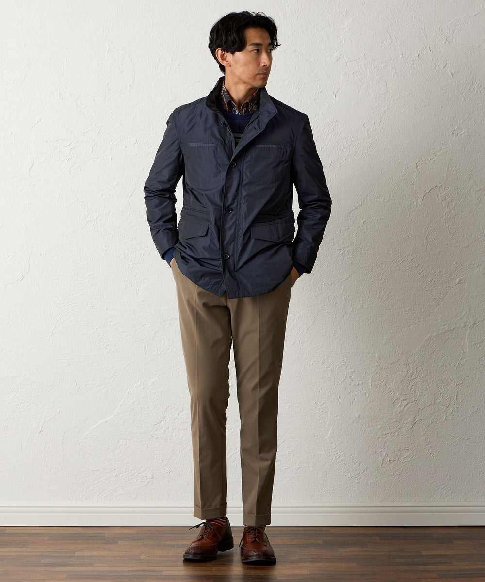 ウォッシャブル】ポリエステルタフタミリタリージャケット(2L