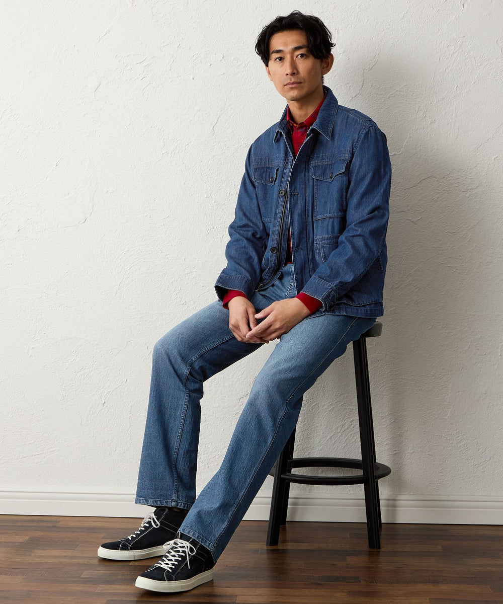 MT..♡　ブルゾン、スワンT ウォッシャブル】ライトデニムブルゾン(ブルゾン)｜BAKER STREET