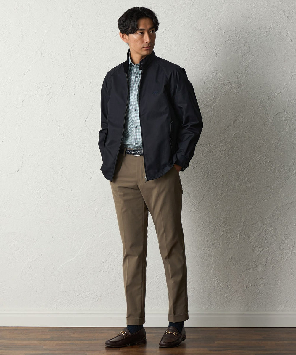 はっ水】【ウォッシャブル】T/Cツイルハリントンジャケット(ブルゾン
