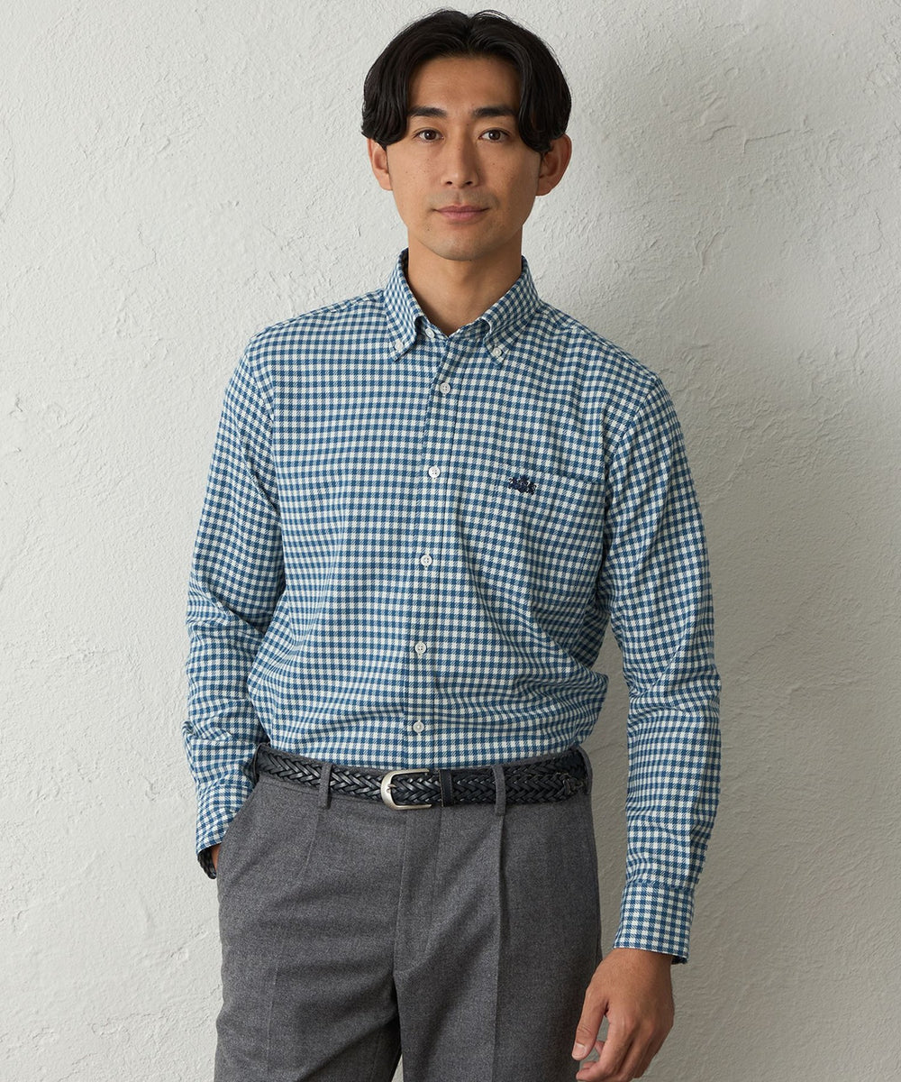 ウールコットンギンガムチェックシャツ(トップス)｜BAKER STREET
