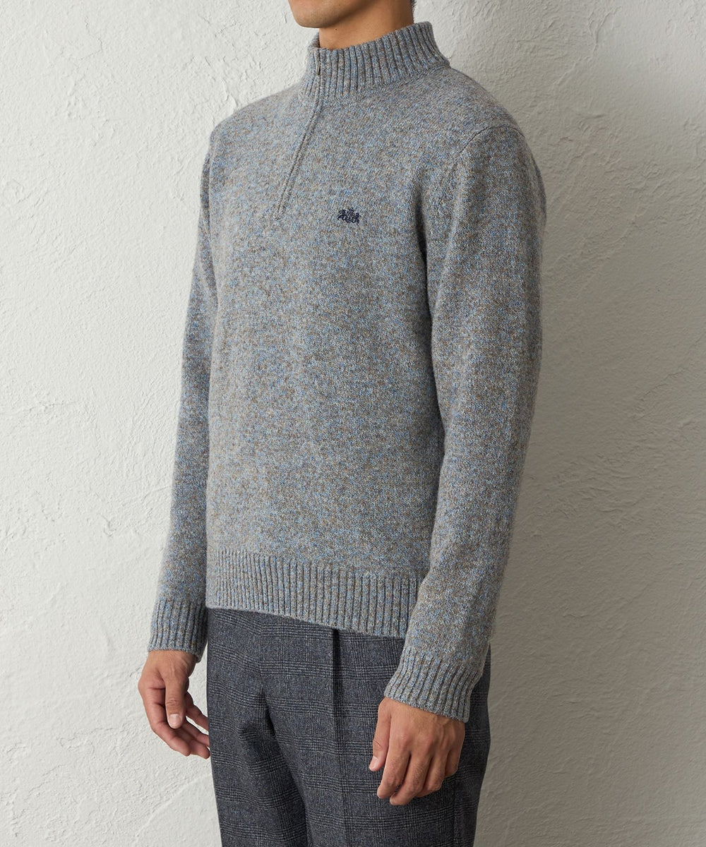 メランジハーフジップニット(トップス)｜BAKER STREET(ベイカー