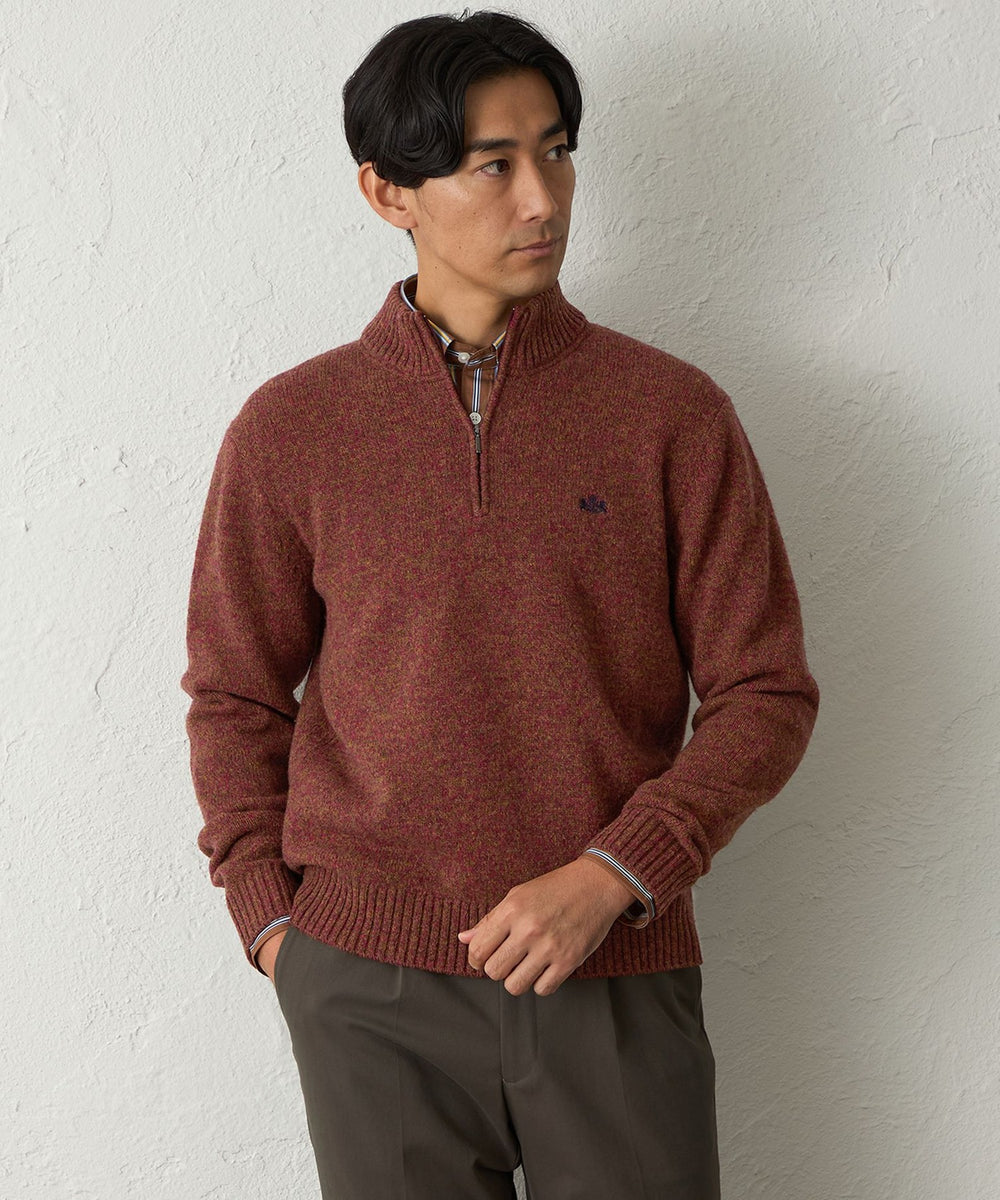 メランジハーフジップニット(トップス)｜BAKER STREET(ベイカー