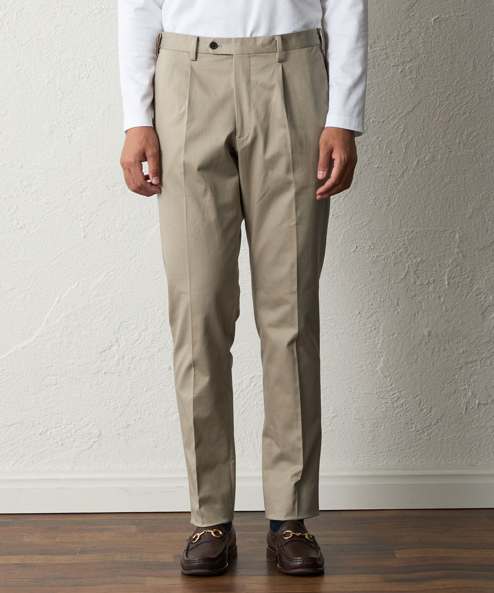 ウォッシャブル】【Adjustable Fit】コットンチノパンツ(パンツ