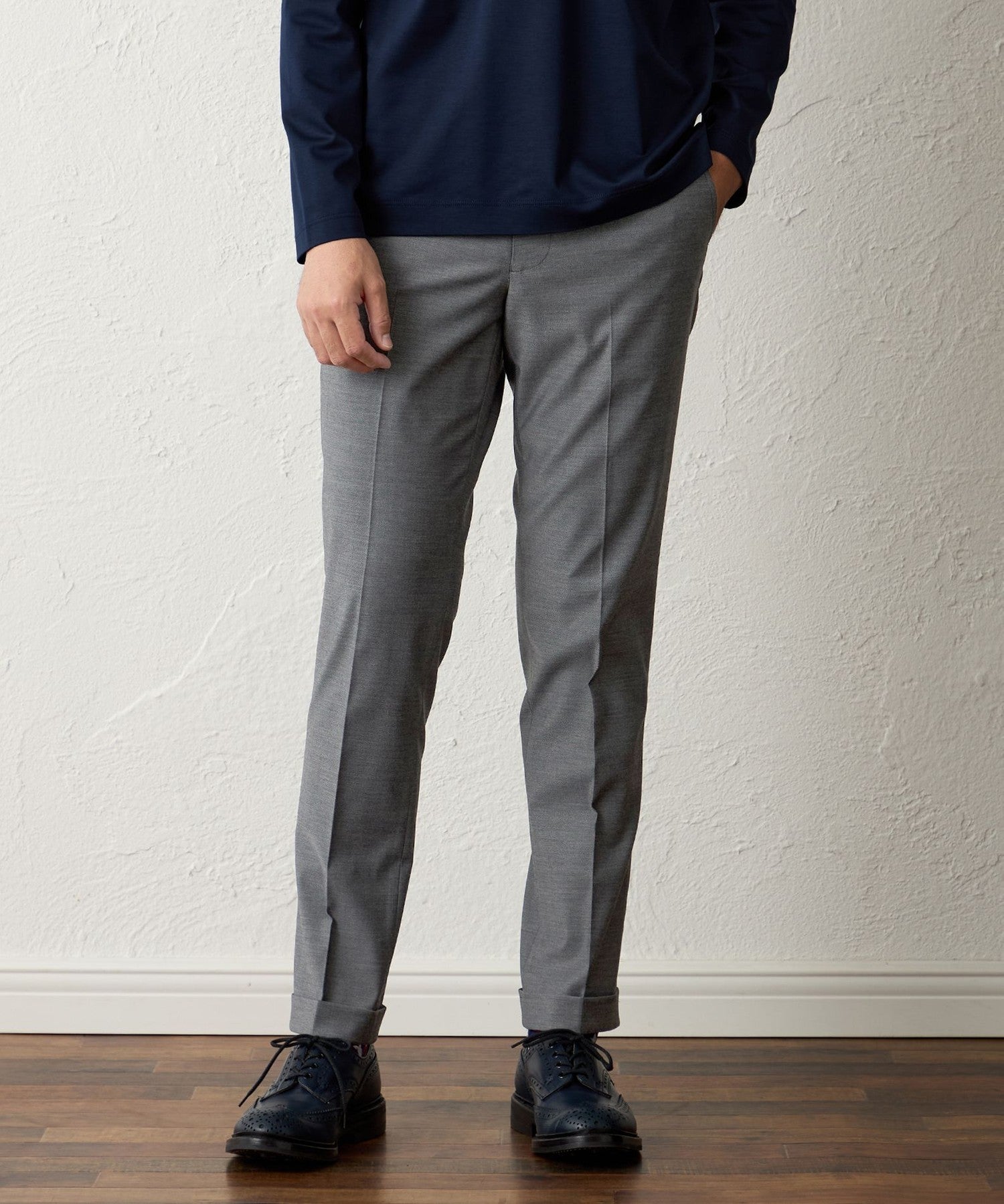 ウォッシャブル】【Adjustable Fit】キャリーマン・ツイルトラウザーズ