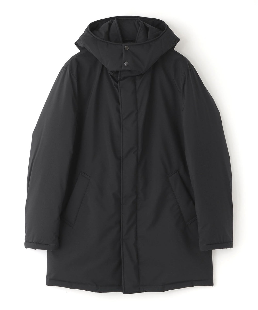 はっ水/透湿性/防風】【BLACK OF BLACKs】スタンドカラーダウンコート