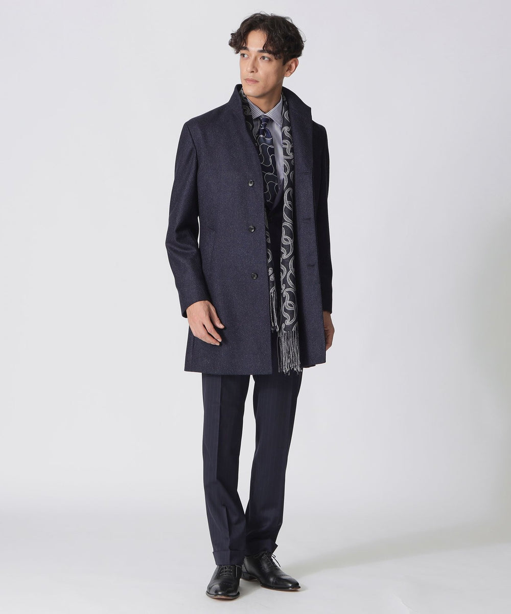 ✨美品 カシミヤ100％ ポールスチュアート ステンカラーコート ブラック 比翼 中古・古着通販】Paul Stuart (ポールスチュアート) カシミヤ