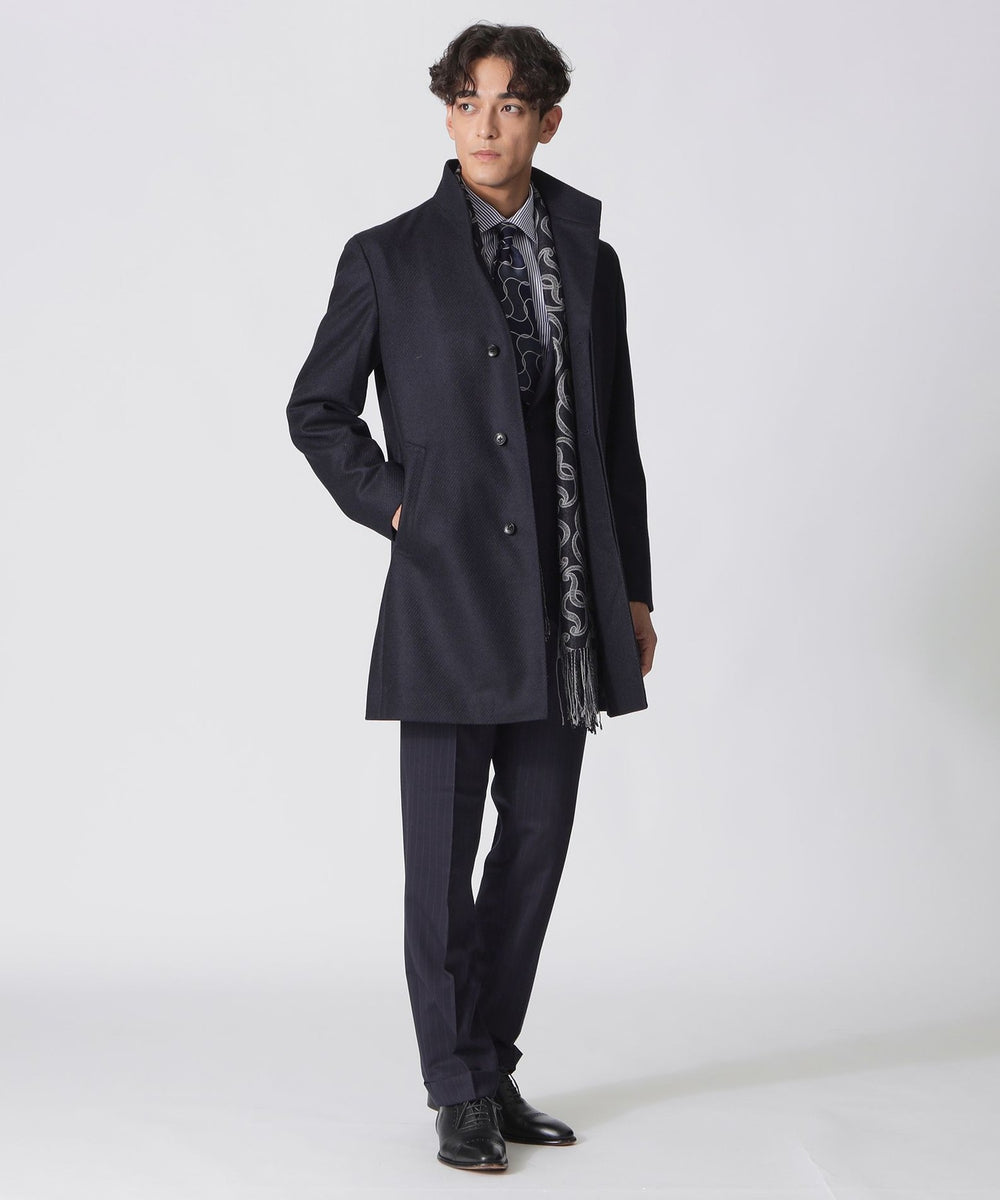 Paul Stuart カシミア混チェスターコート Nikkei magazine掲載】カシミヤ混スタンドカラーコート(コート