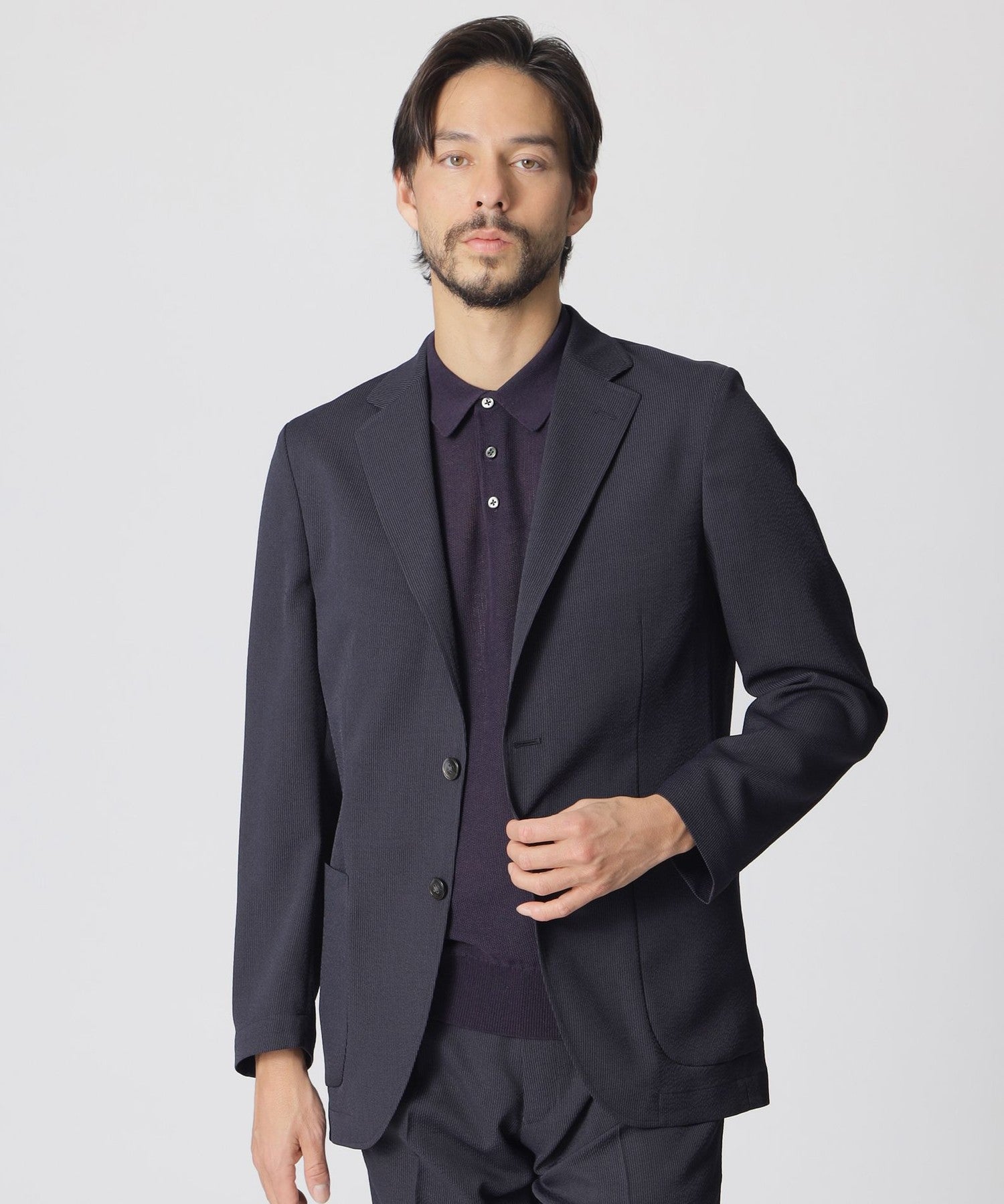新品 PAUL STUART TRAVELER フロータブルサッカージャケット STUART'S TRAVELER」フロータブルサッカーストライプジャケット(水を