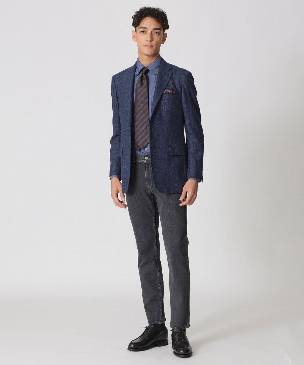 美品✨Lサイズ✨Paul Stuart 紺ブレ　銀ボタン　ホップサック QUINTESSENTIAL】クラシックホップサックダブルブレストネイビー