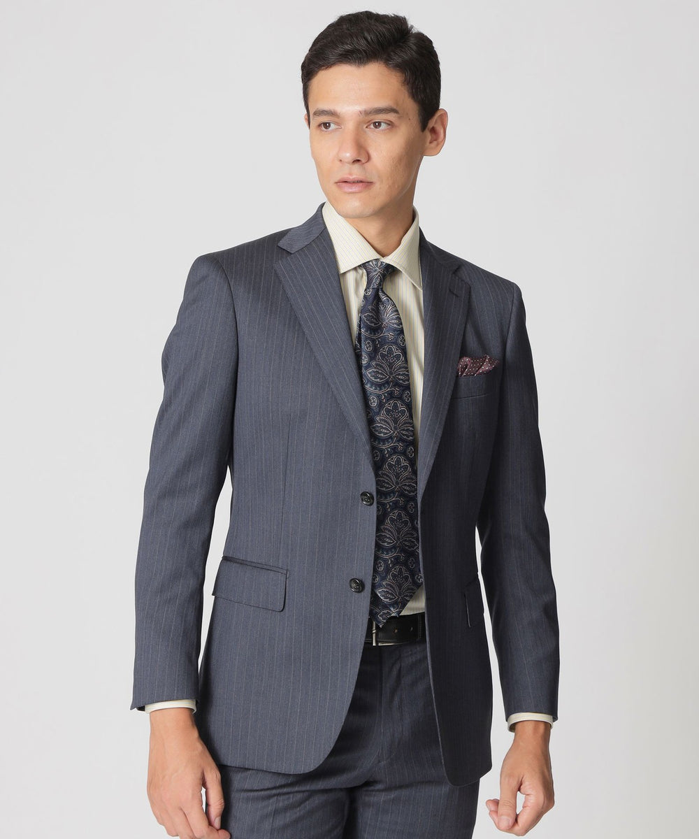 専用です‼️Paul Stuart スーツスカートセット EASTGATE MODEL】スチュアーツブルー ストライプ柄スーツ(スーツ