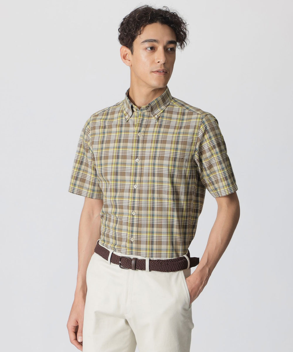 マドラスチェック柄 パナマシャツ（半袖シャツ）(トップス)｜Paul