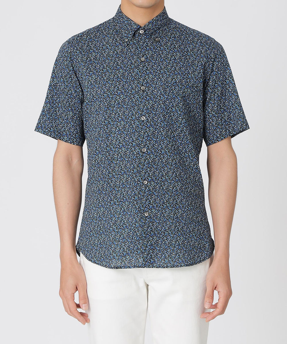 ミニフラワープリント ミラクルウェーブ半袖シャツ(トップス)｜Paul