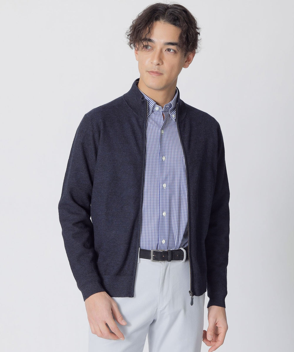 ラミー鹿の子フルジップセーター(トップス)｜Paul Stuart(ポール