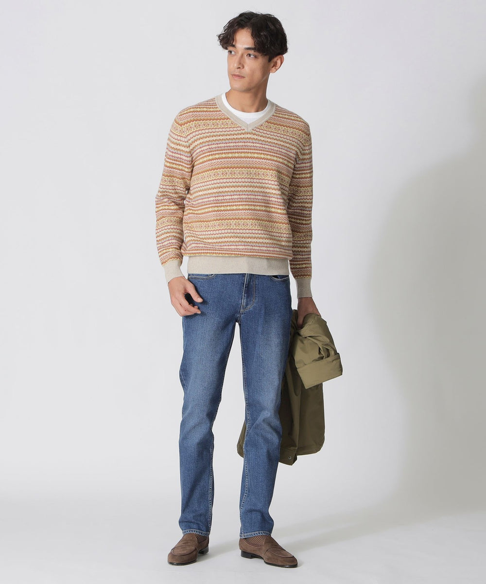 フェアアイル柄Vネックセーター(トップス)｜Paul Stuart(ポール