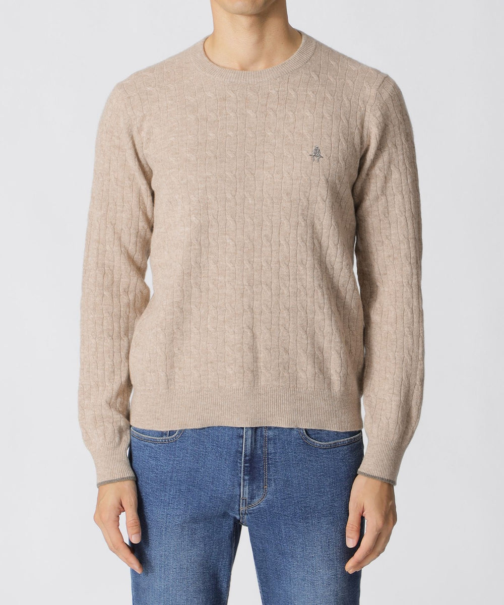 WEB・一部店舗限定】ミニケーブル柄クルーネックセーター(トップス